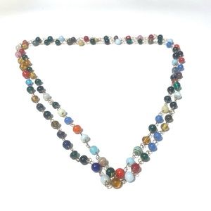 Very colorful glass bead necklace.
